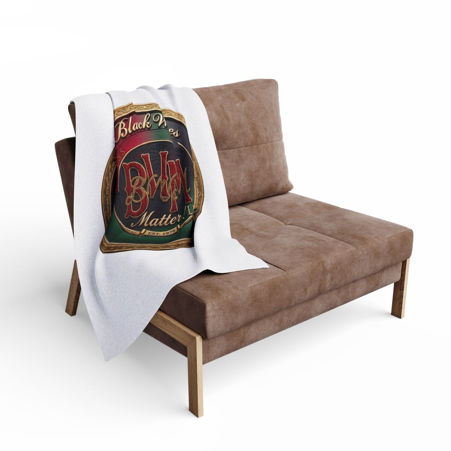 Arctic Fleece Blanket — Black Vines Matter Emblem Cozy Throw