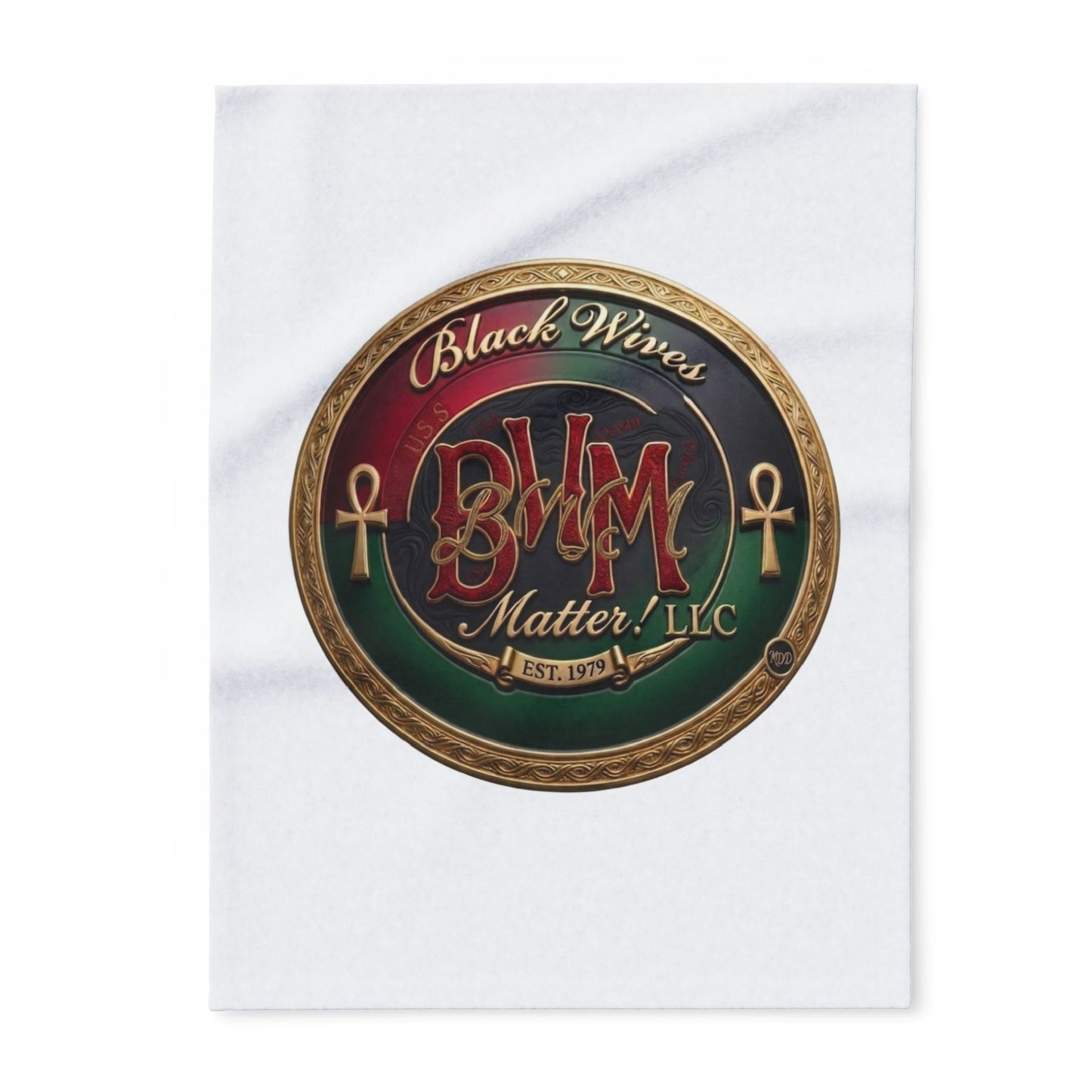 Arctic Fleece Blanket — Black Vines Matter Emblem Cozy Throw