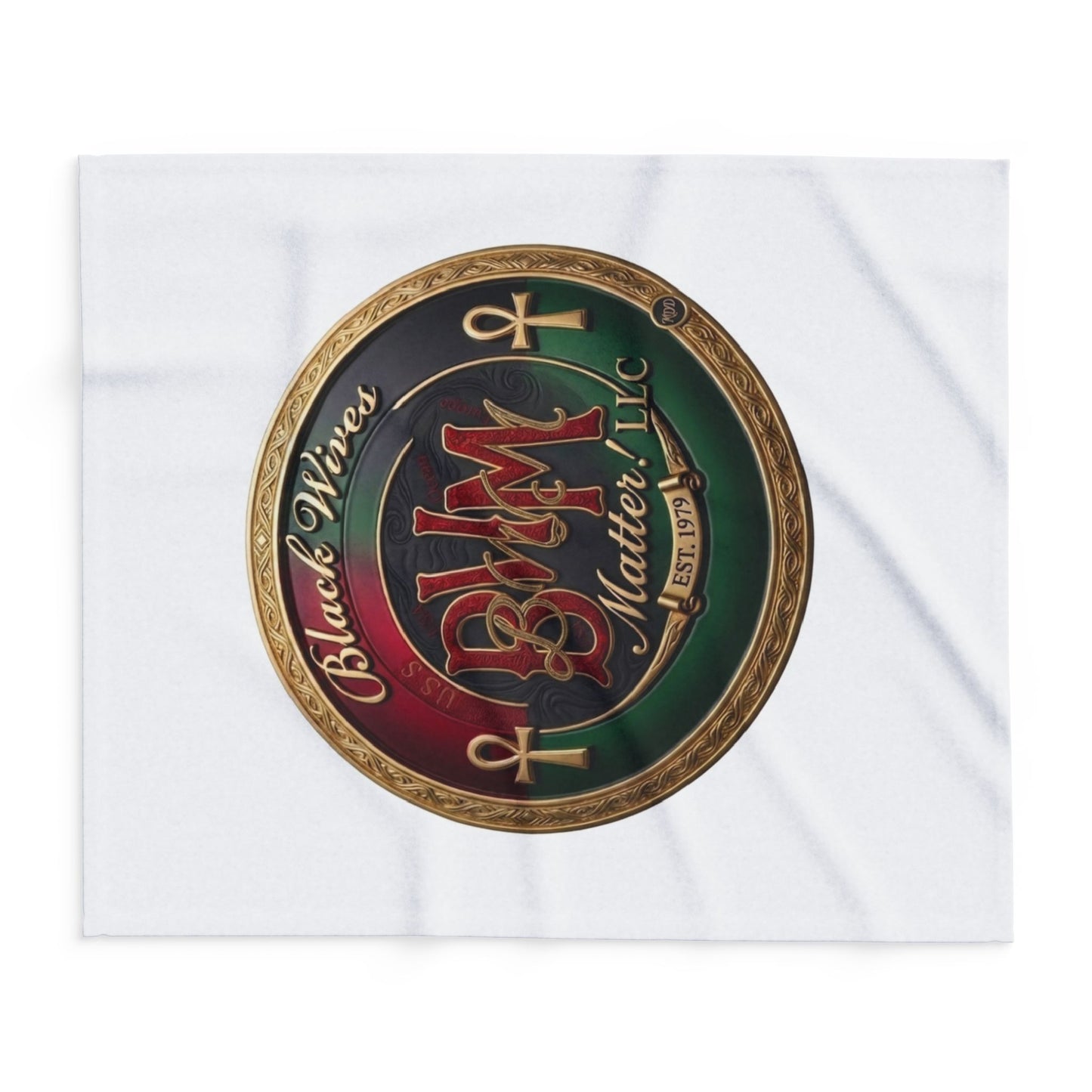 Arctic Fleece Blanket — Black Vines Matter Emblem Cozy Throw