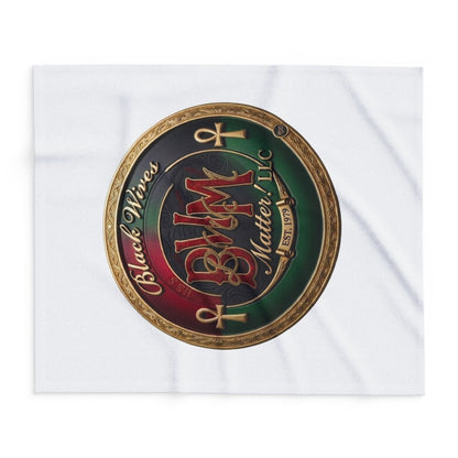 Arctic Fleece Blanket — Black Vines Matter Emblem Cozy Throw