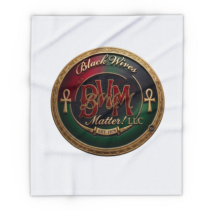 Arctic Fleece Blanket — Black Vines Matter Emblem Cozy Throw