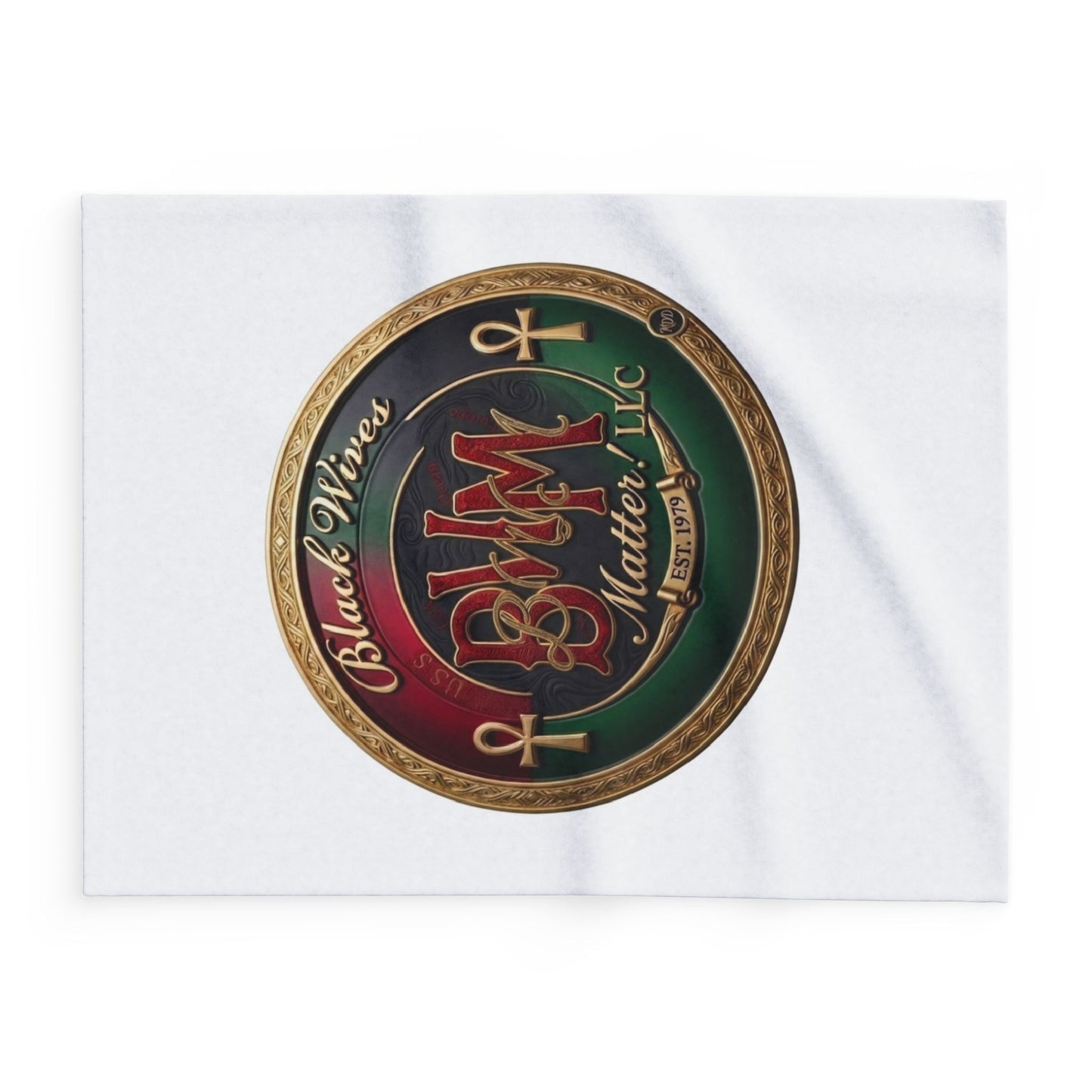Arctic Fleece Blanket — Black Vines Matter Emblem Cozy Throw