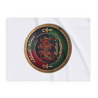 Arctic Fleece Blanket — Black Vines Matter Emblem Cozy Throw